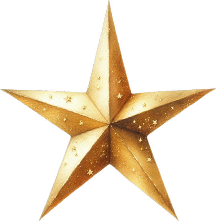 Collection A-Gold Star Decal