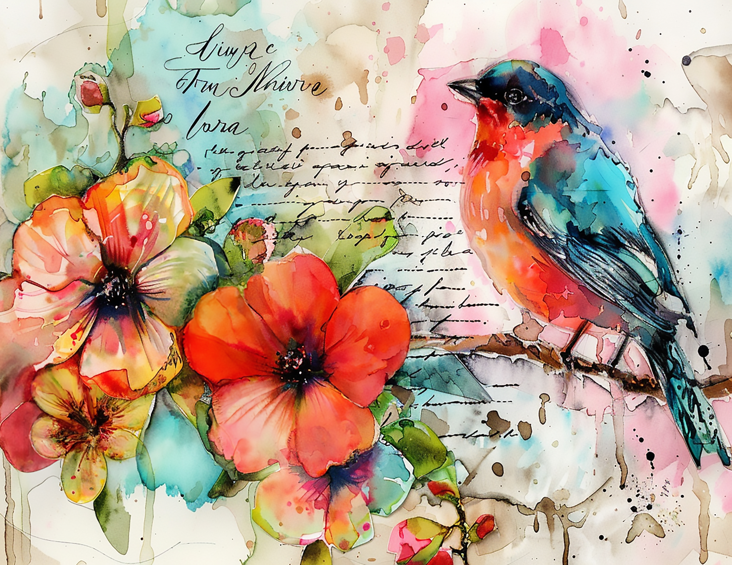 Abstract Colorful Bird Collection- Vinyl 2