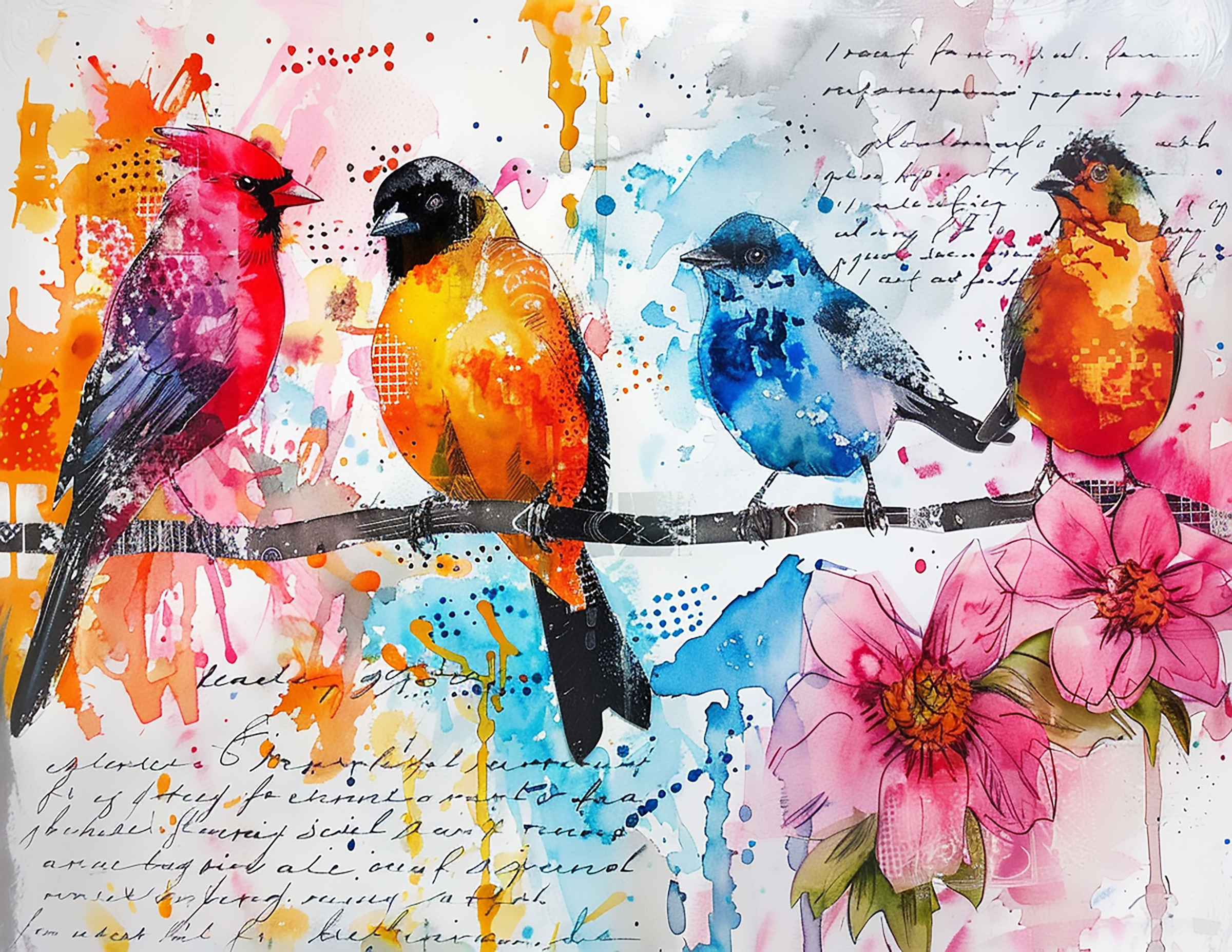 Abstract Colorful Bird Collection- Vinyl 3