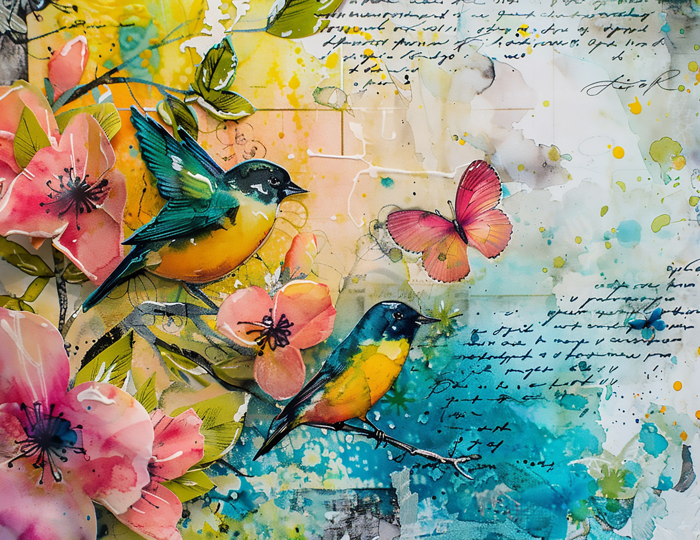 Abstract Colorful Bird Collection- Vinyl 4