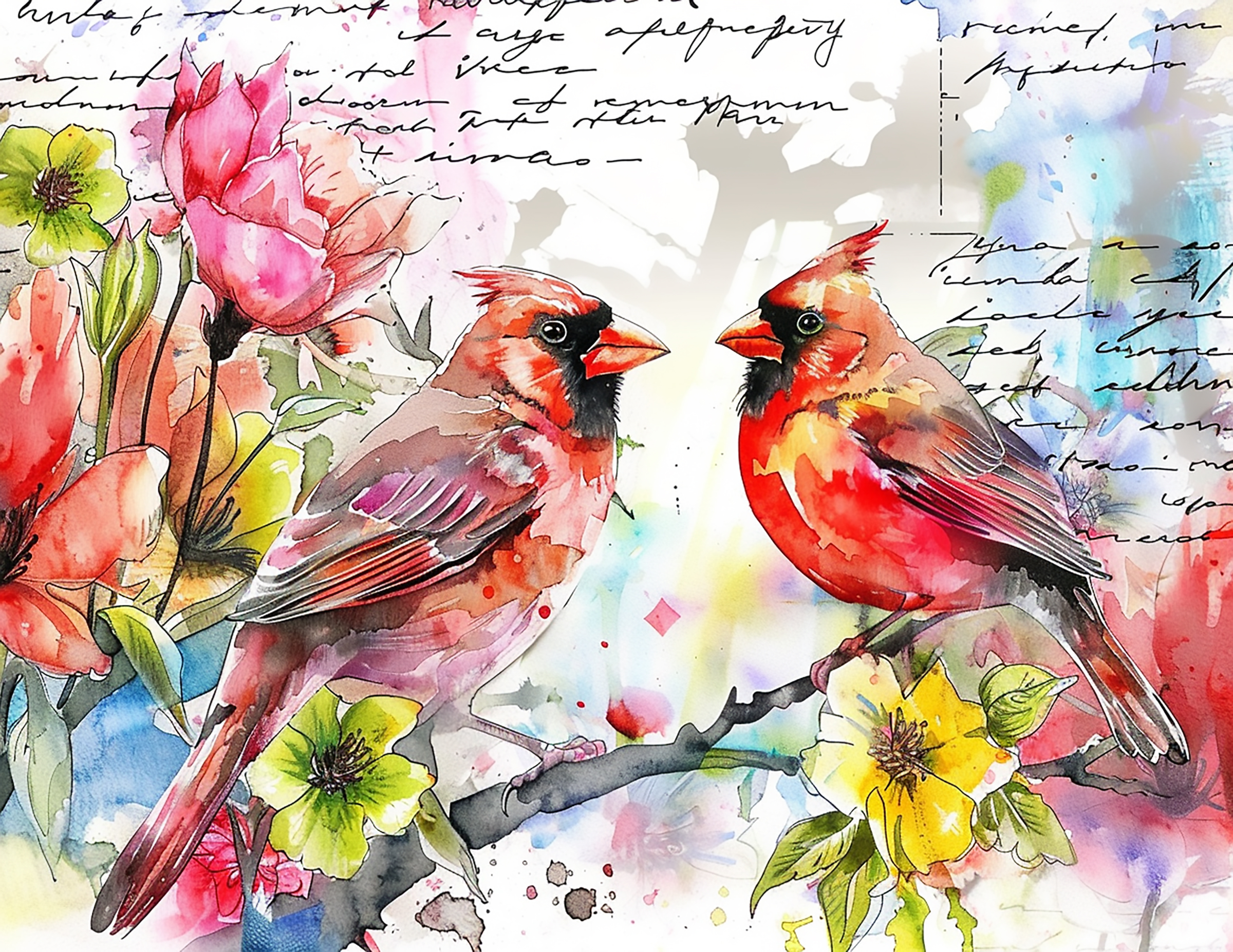 Abstract Colorful Bird Collection- Vinyl 7