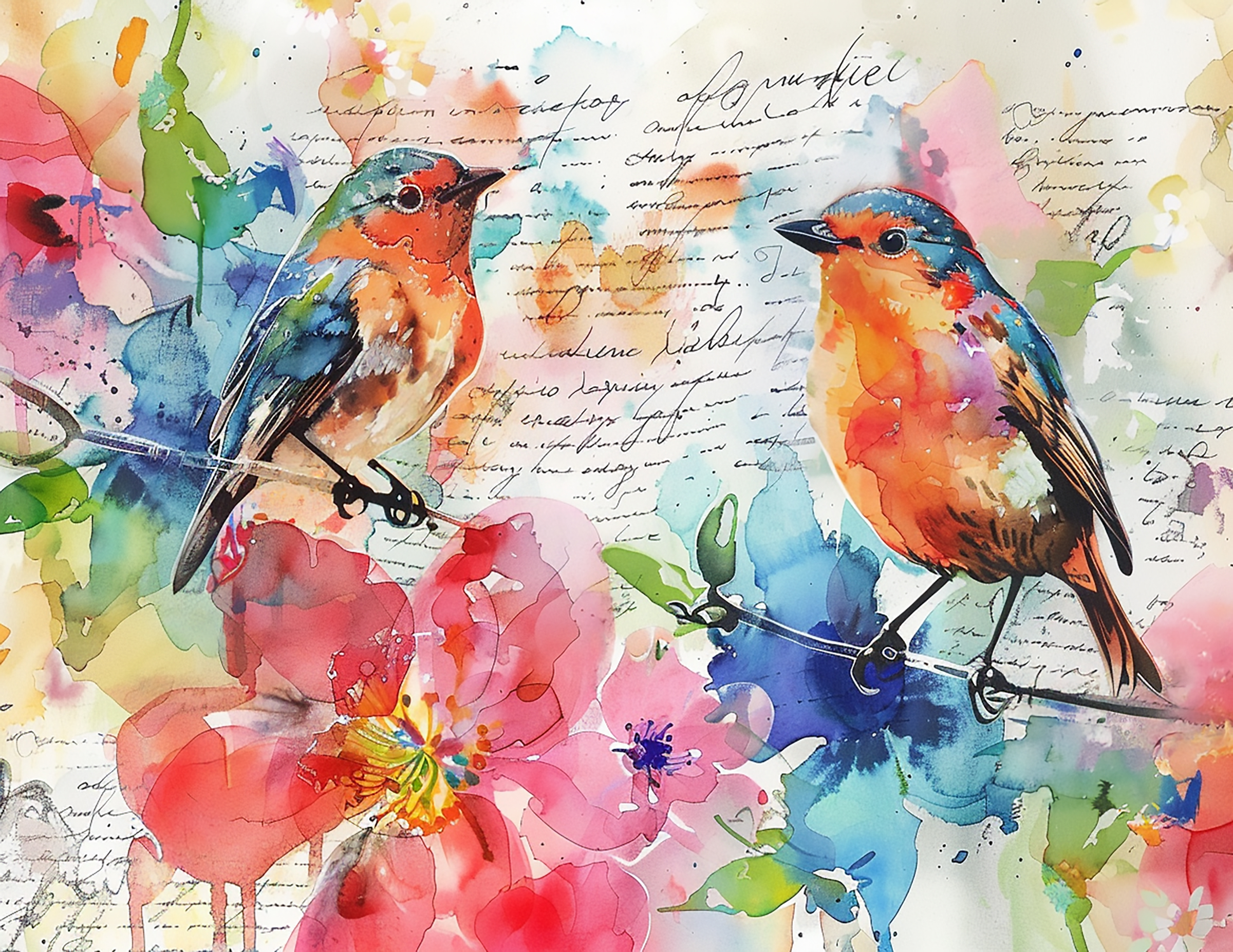 Abstract Colorful Bird Collection- Vinyl 8