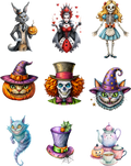 Alice Halloween Decal Sheet