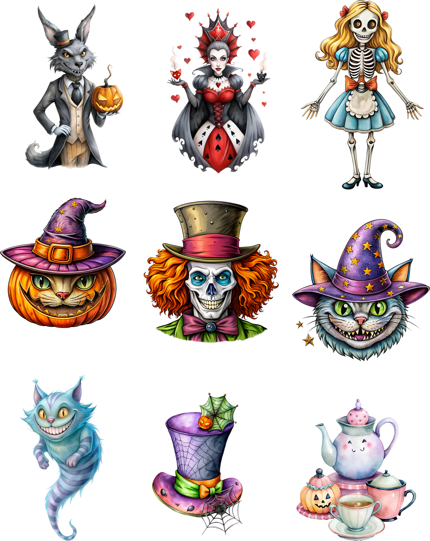 Alice Halloween Decal Sheet