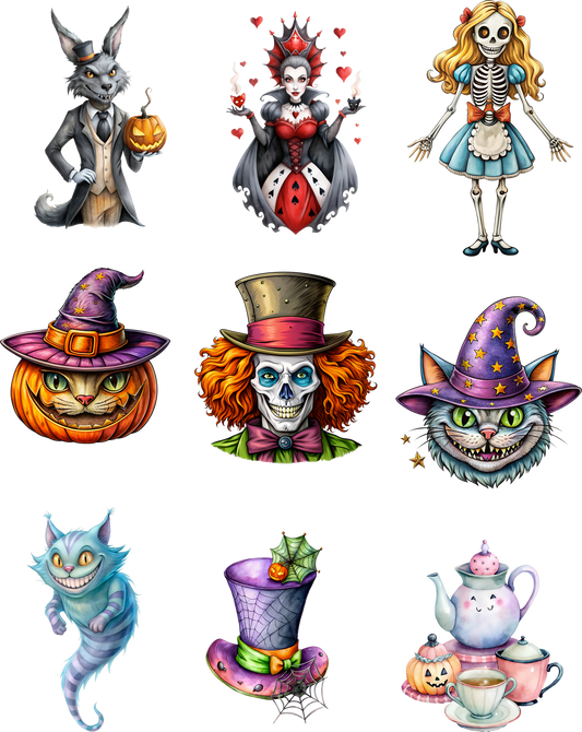 Alice Halloween Decal Sheet