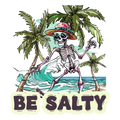 Be Salty Skeleton Decal