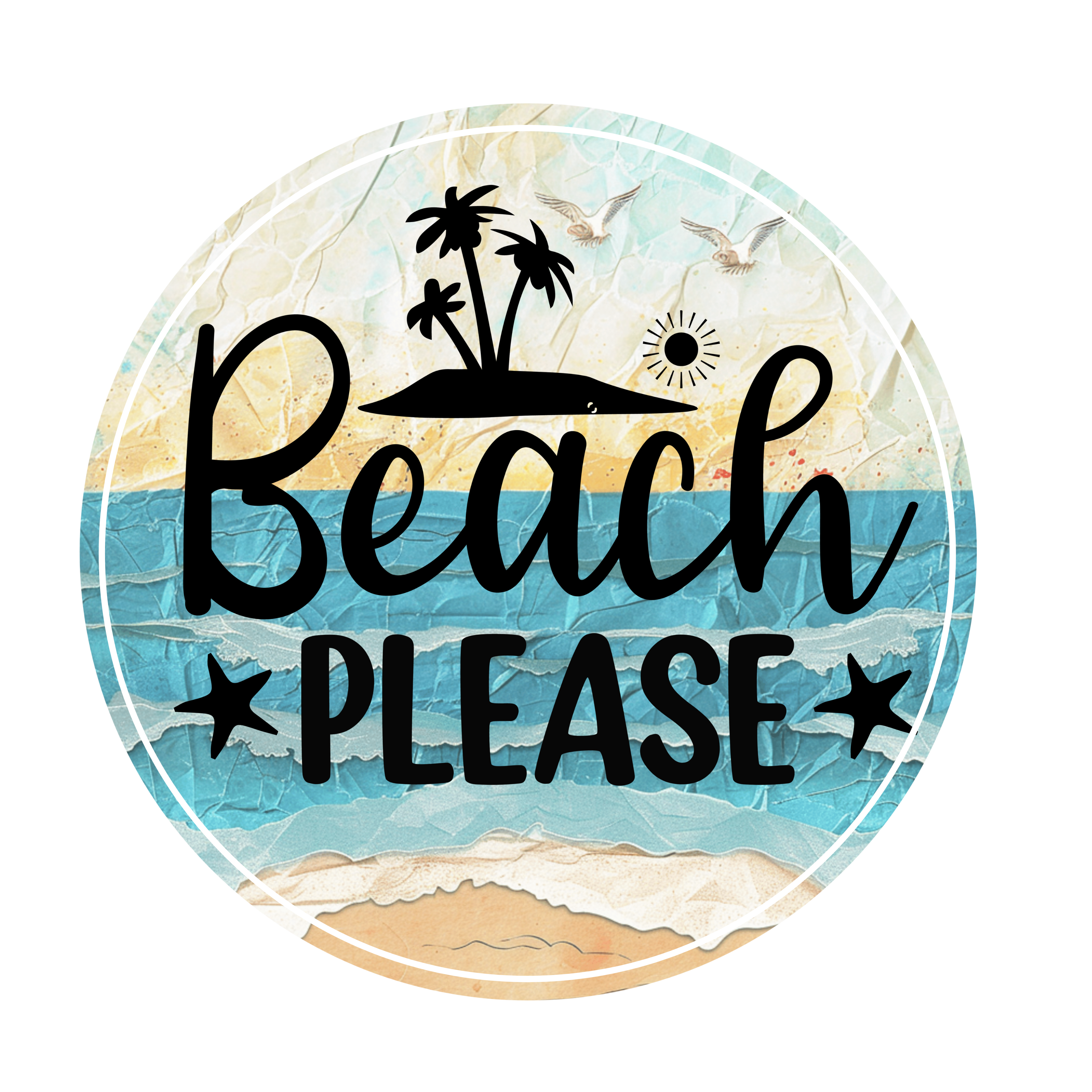 Beach Please Decal