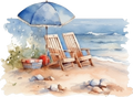Beach Scenery Decal 1