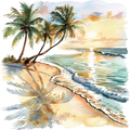 Beach Scenery Decal 2
