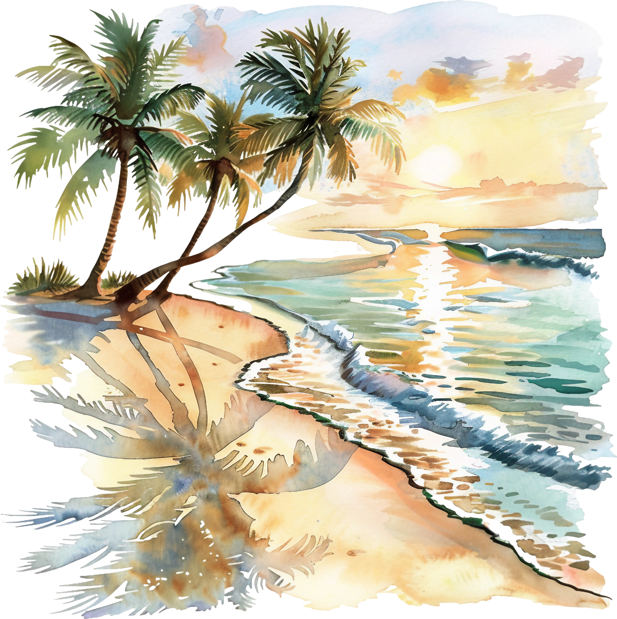 Beach Scenery Decal 2
