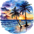 Beach Scenery Decal 4