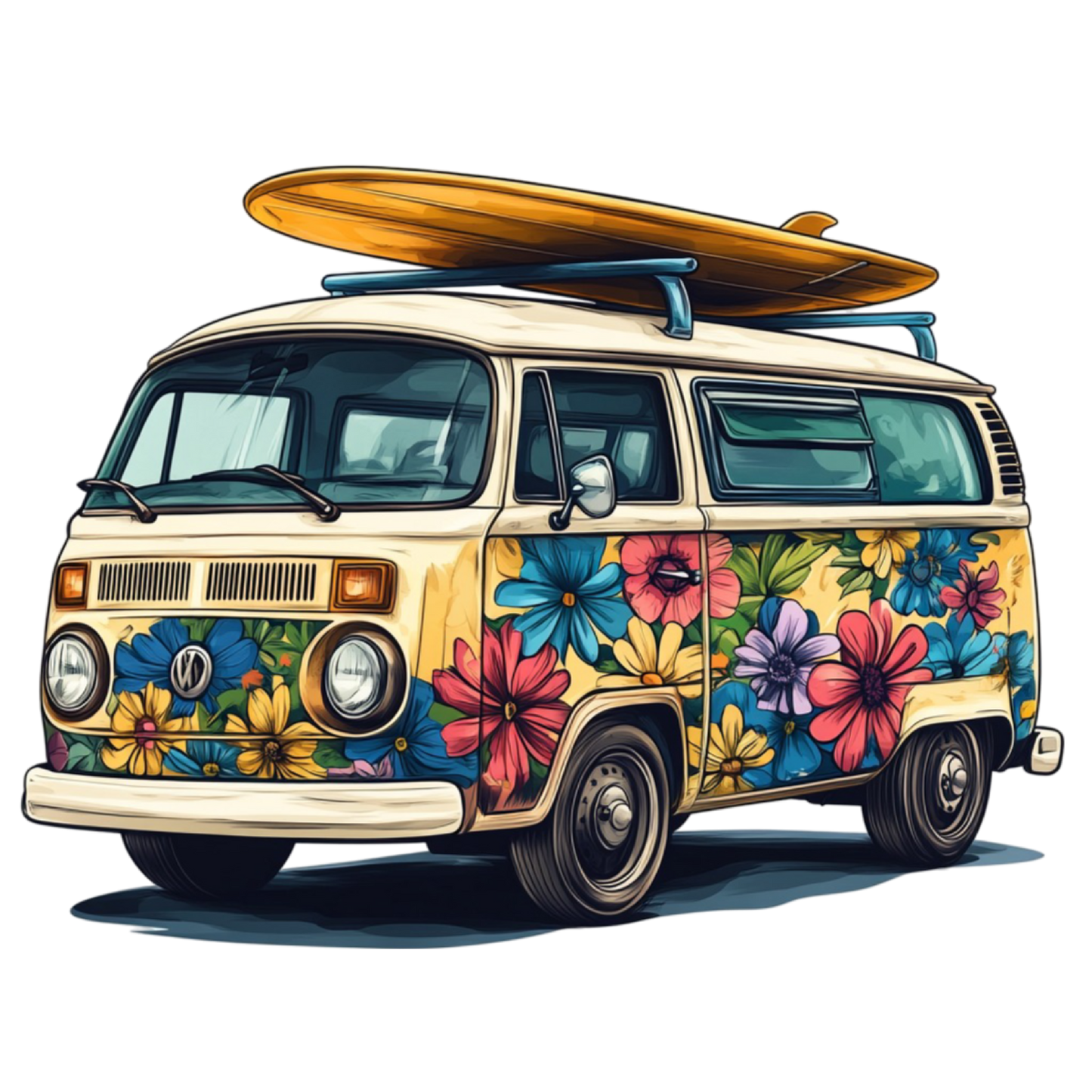 Beach Volkswagen Bus Decal
