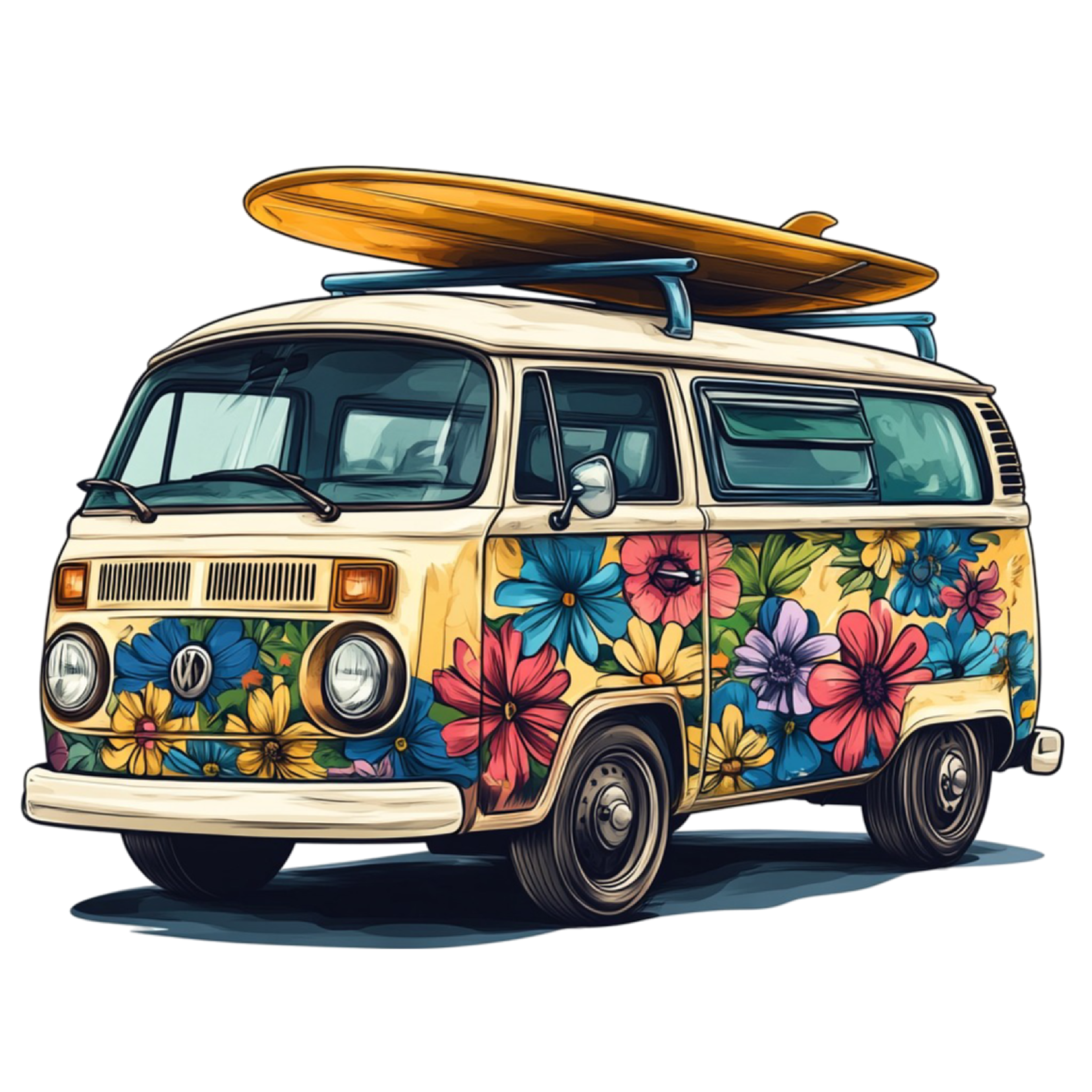 Beach Volkswagen Bus Decal