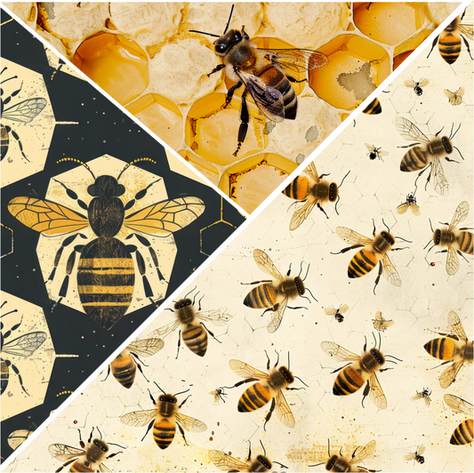 SPRING BEES MIXED MEDIA 4