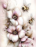 Soft Floral Bees 1