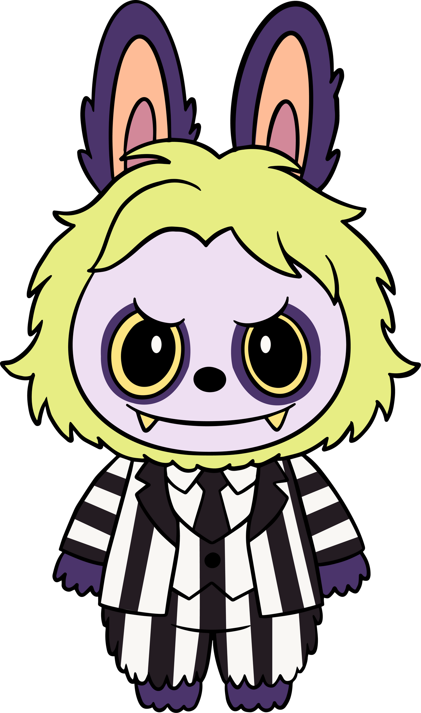 Halloween Labubu Beetlejuicy