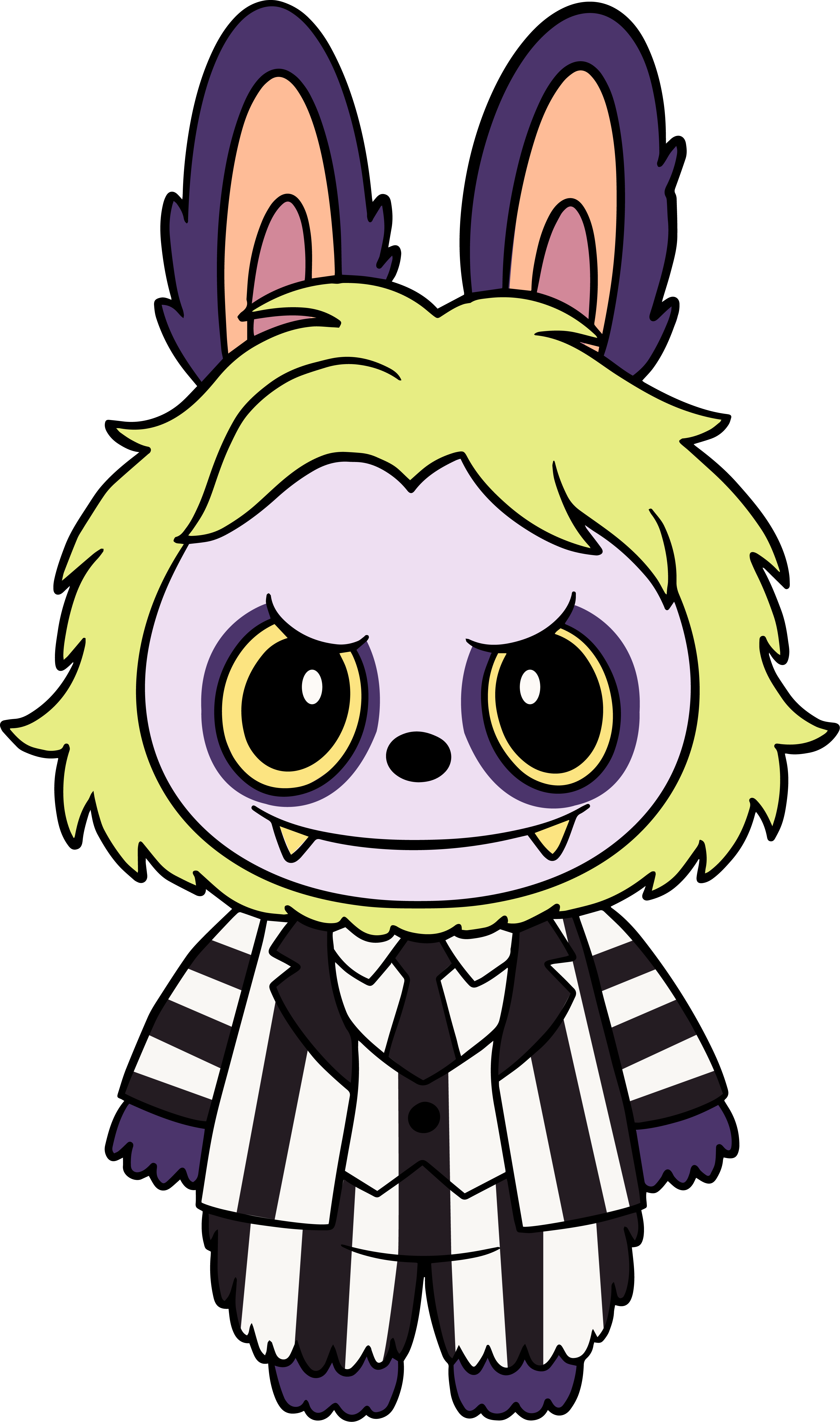 Halloween Labubu Beetlejuicy