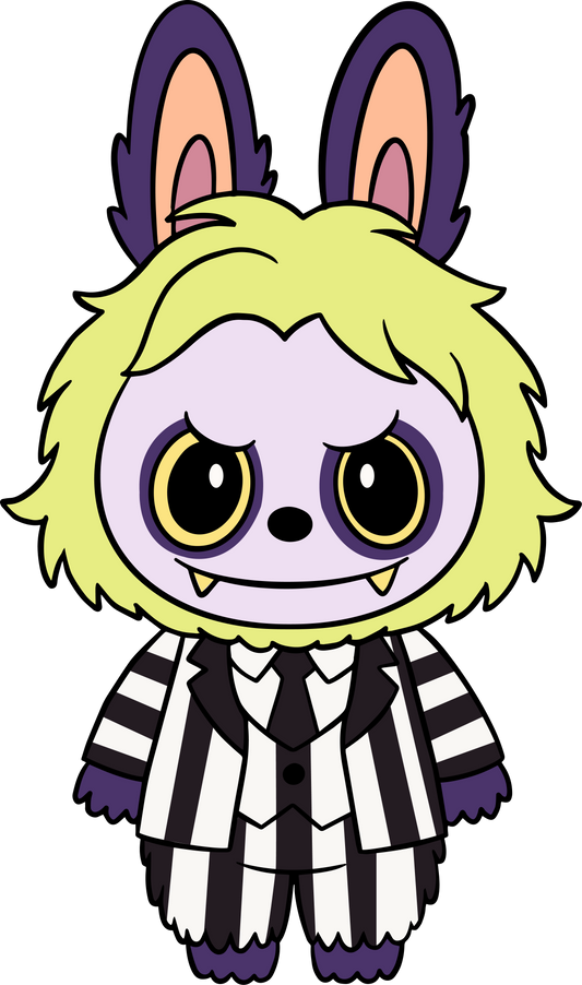 Halloween Labubu Beetlejuicy