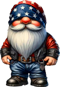 Patriotic Biker Gnome