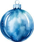 Blue Floral Christmas Collection- Bauble 1