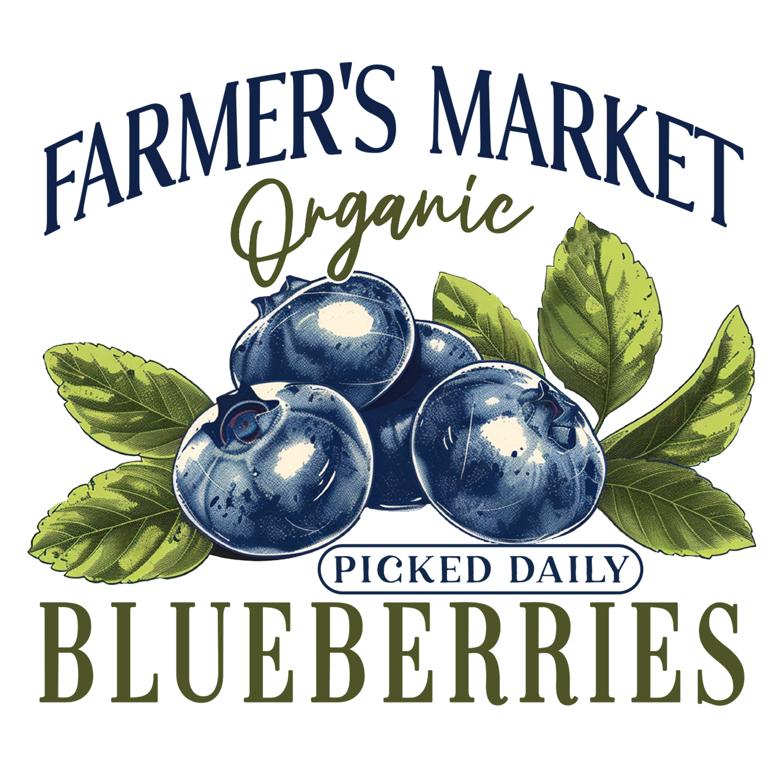 Blueberries Decal 30