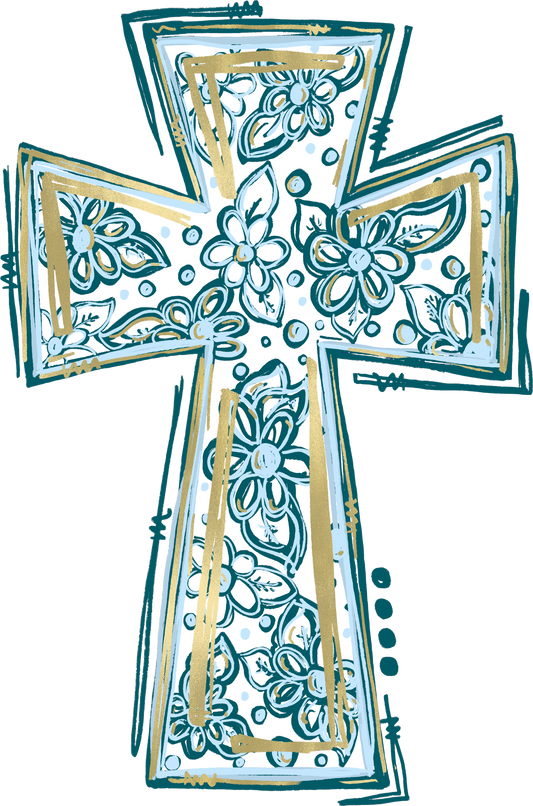 Blue and White Cross