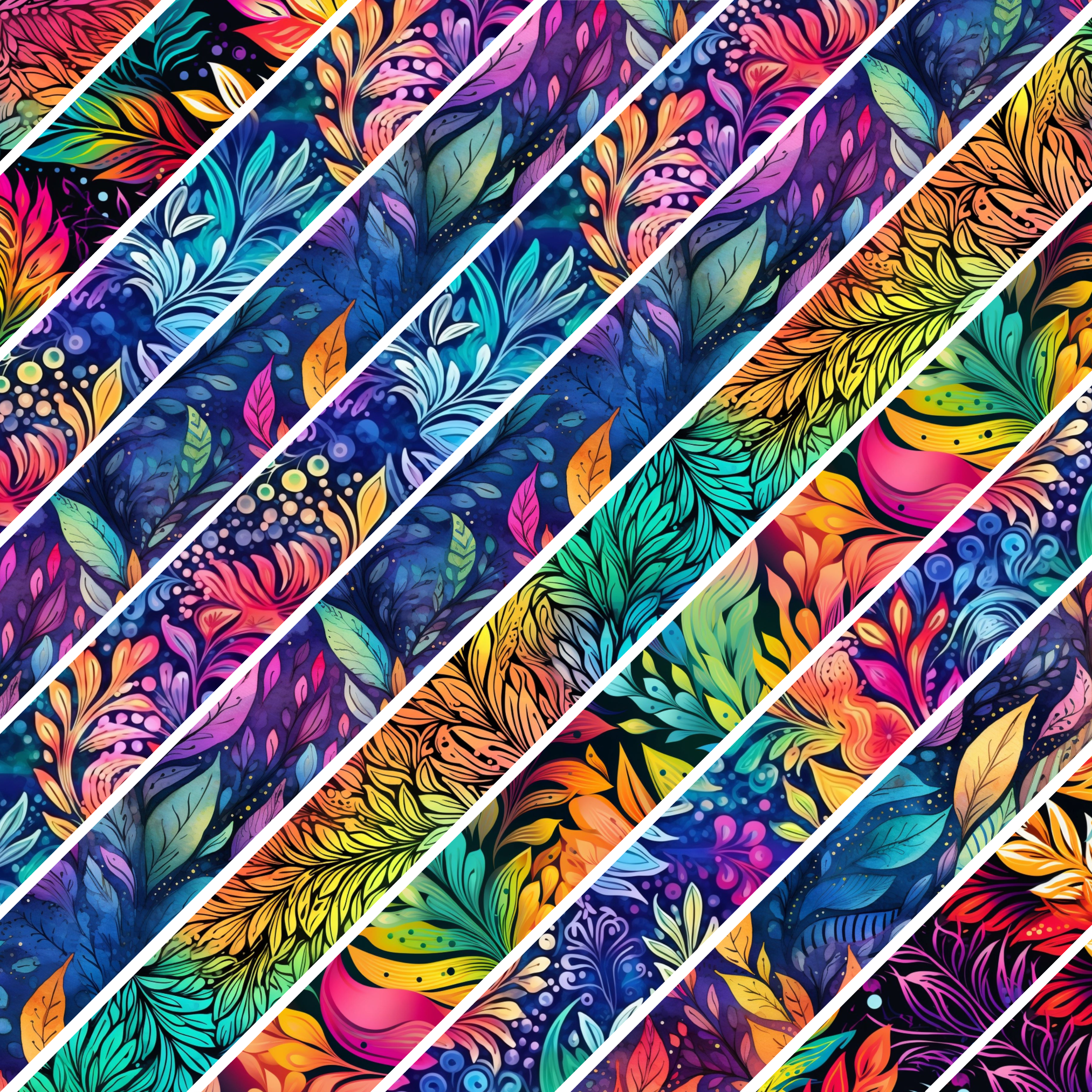 Bright Floral Mixed Media 1