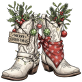 Western Christmas Decal 4