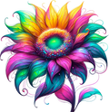 Neon Sunflower