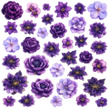 Floral Element Sheet - Purple