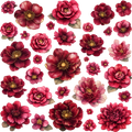 Floral Element Sheet -Burgundy