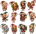 Christmas Dolls Element Sheet 1