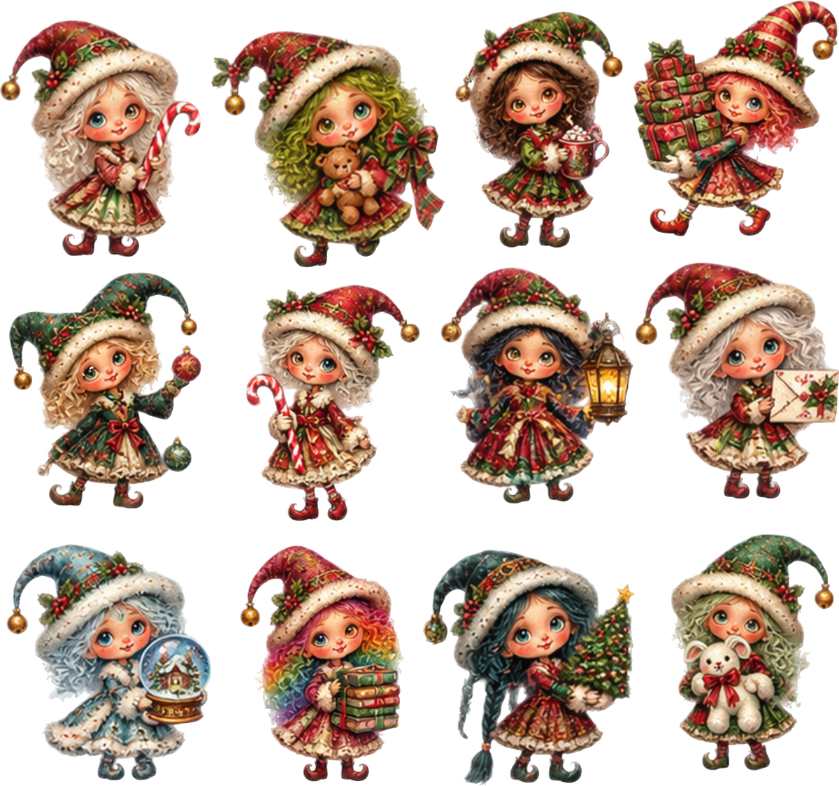 Christmas Dolls Element Sheet 1
