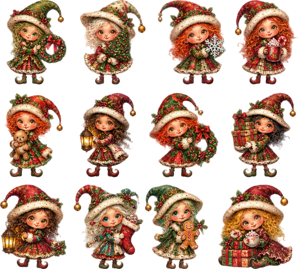 Christmas Dolls Element Sheet 2