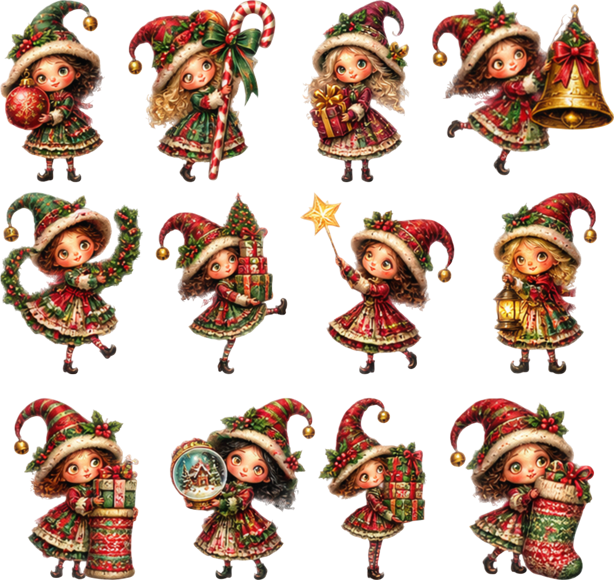 Christmas Dolls Element Sheet 3