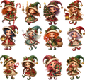 Christmas Dolls Element Sheet 4
