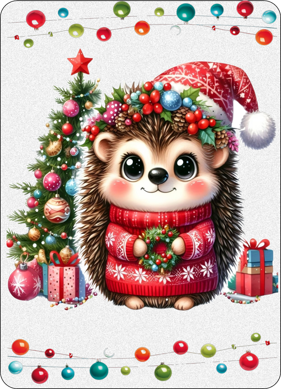 Hedgehog Christmas-Mel