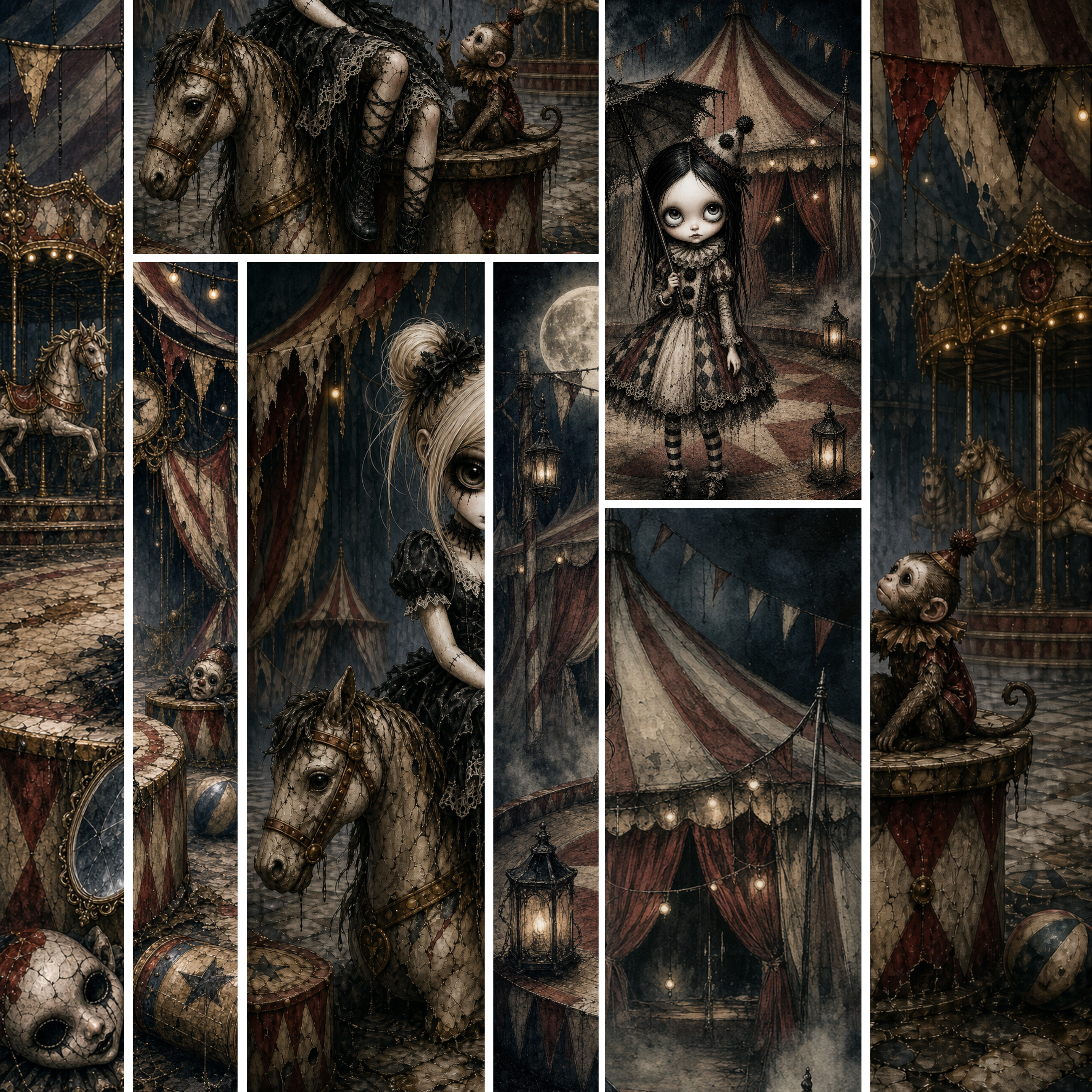 Circus Girls- Mixed Media 1