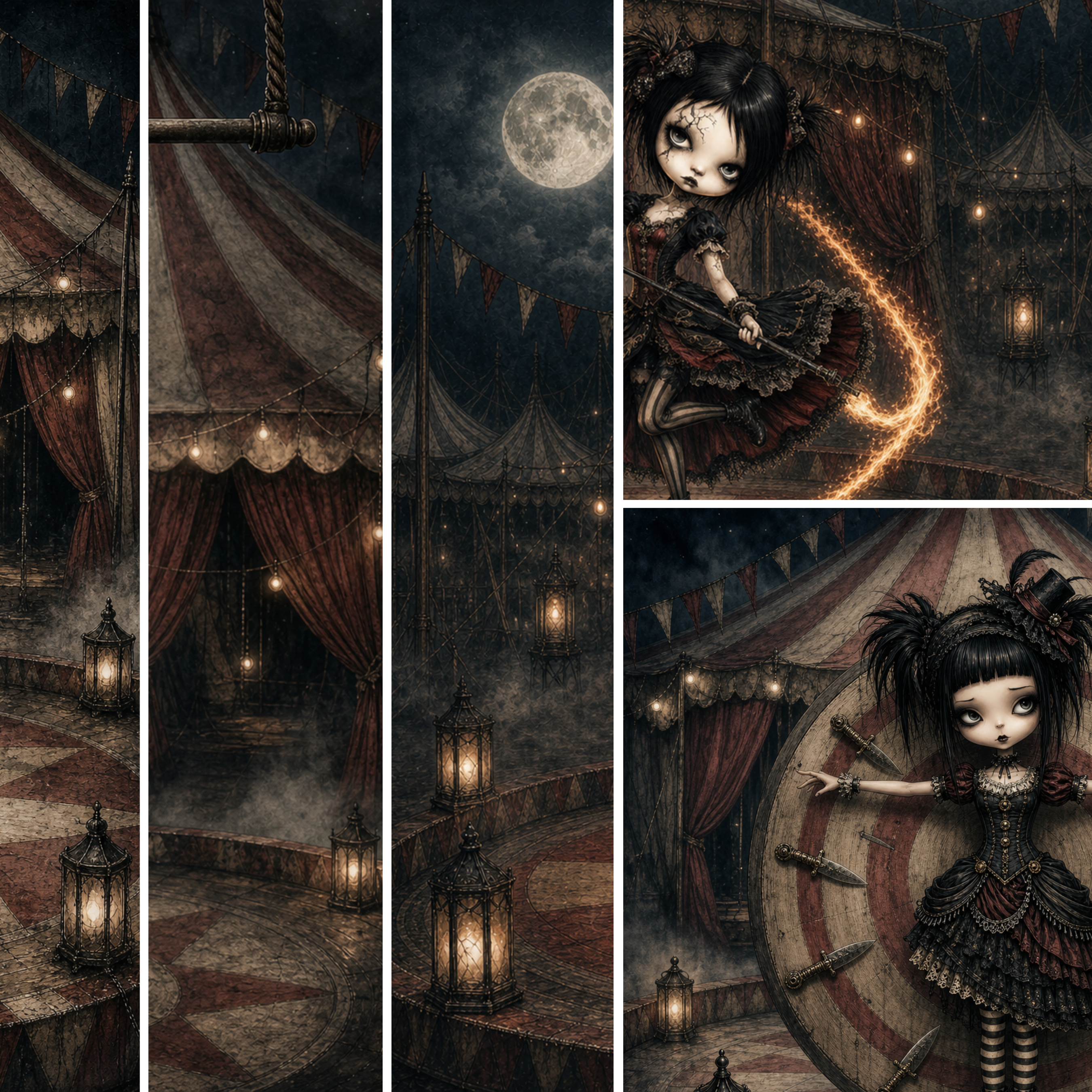Circus Girls- Mixed Media 2