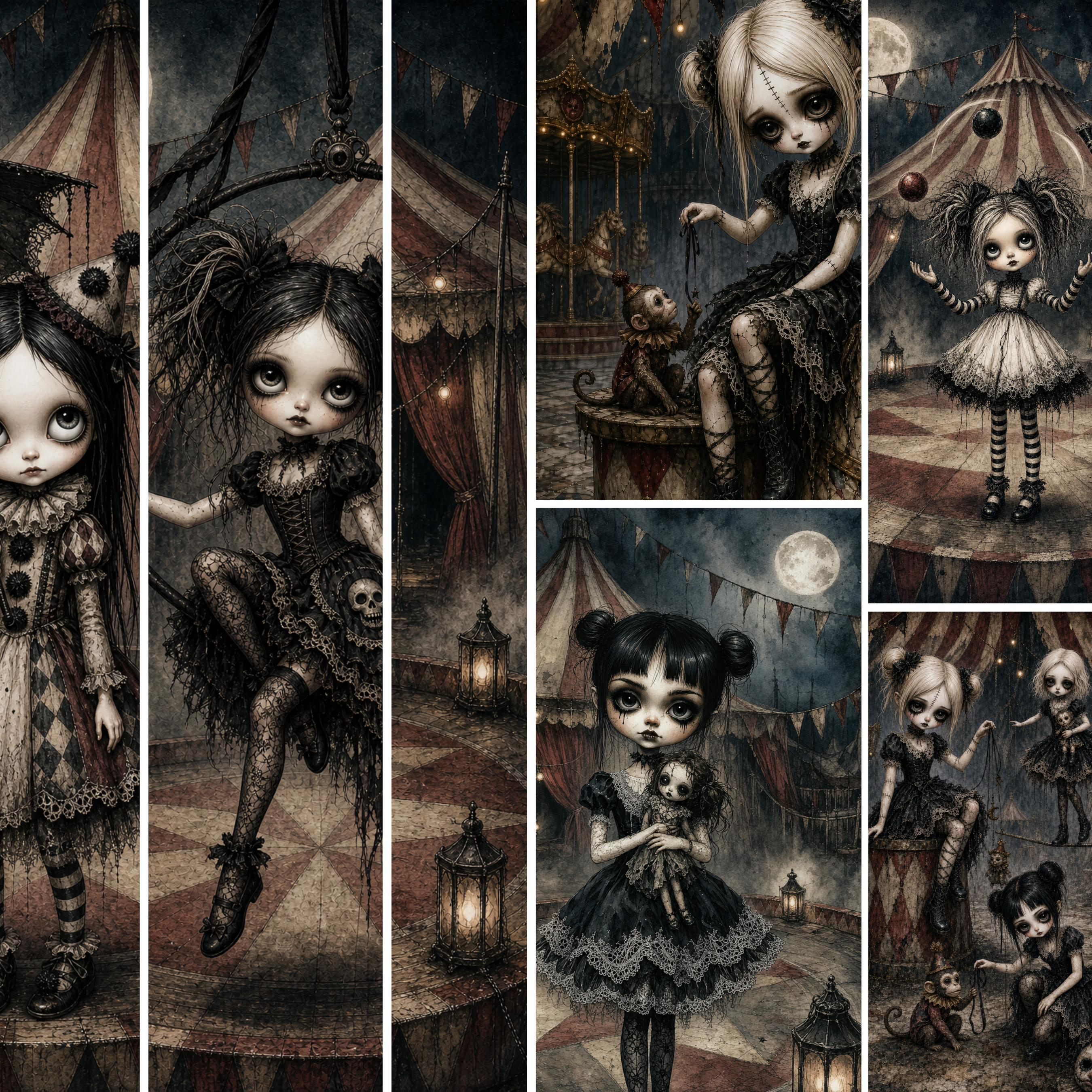 Circus Girls- Mixed Media 3