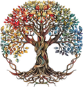 Colorful Tree w Roots