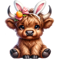 Easter Cow Decal 1