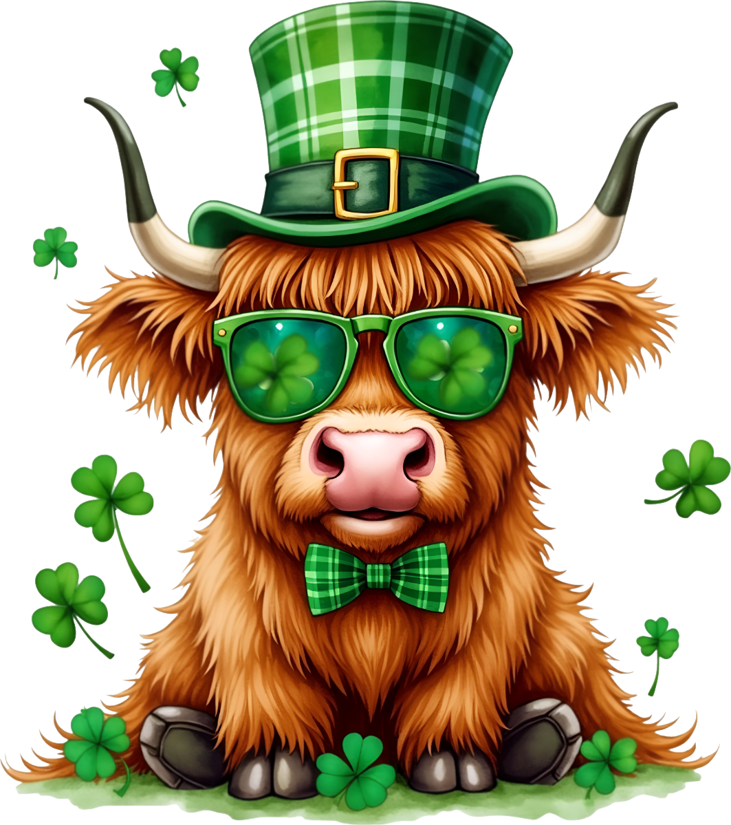 St. Patrick's Day Collection- VINYL Cow Decal 7