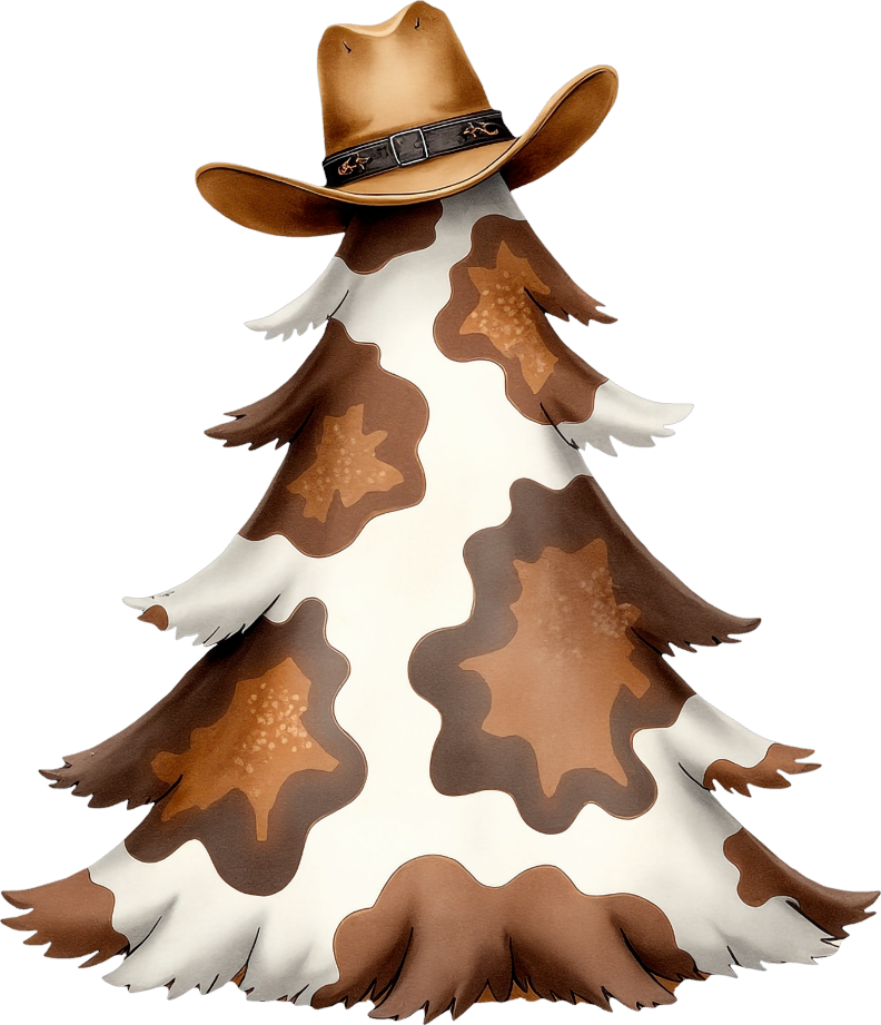 Collection k-Cowprint Tree w Cowboy Hat