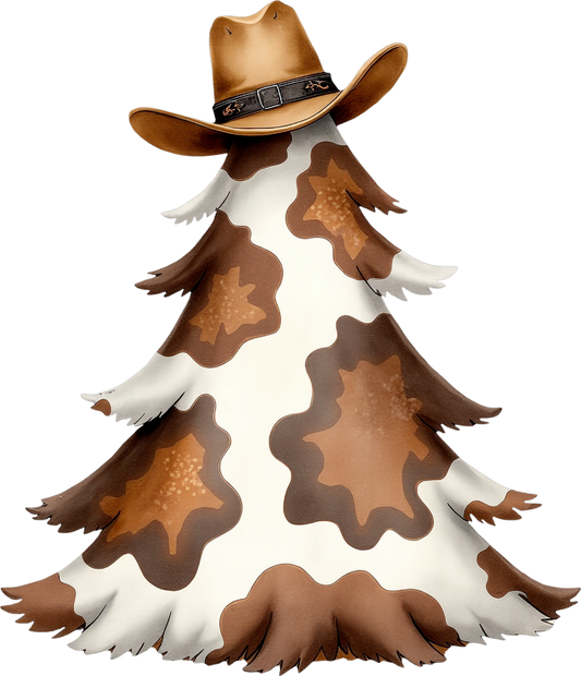 Collection k-Cowprint Tree w Cowboy Hat