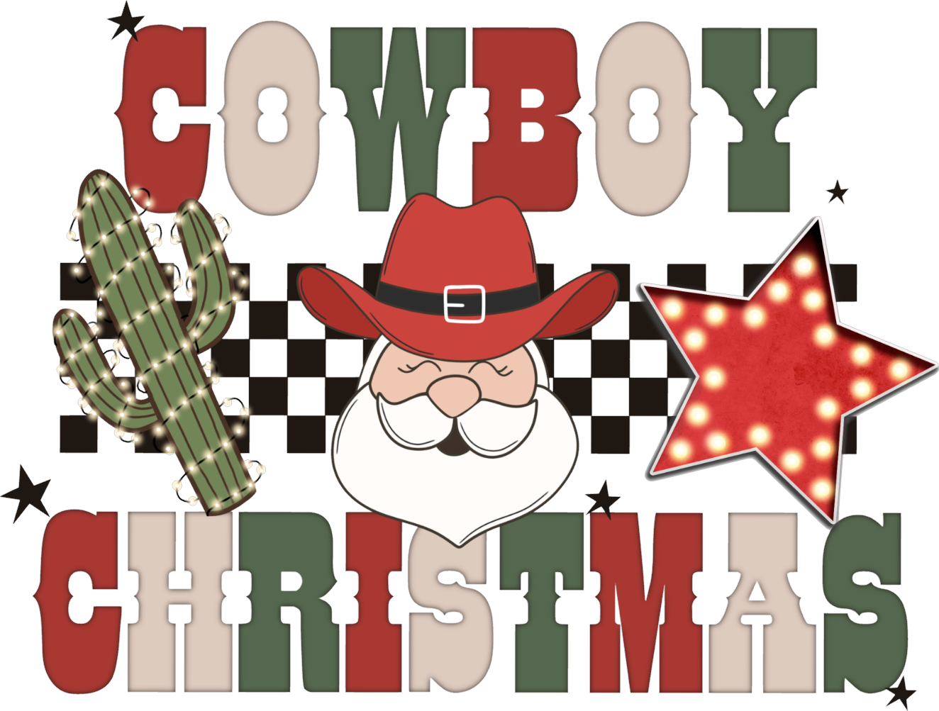 Collection N- Cowboy Christmas Decal
