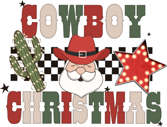 Collection N- Cowboy Christmas Decal