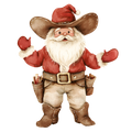 Western Christmas Decal 46