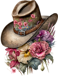 Cowgirl Hat w Flowers