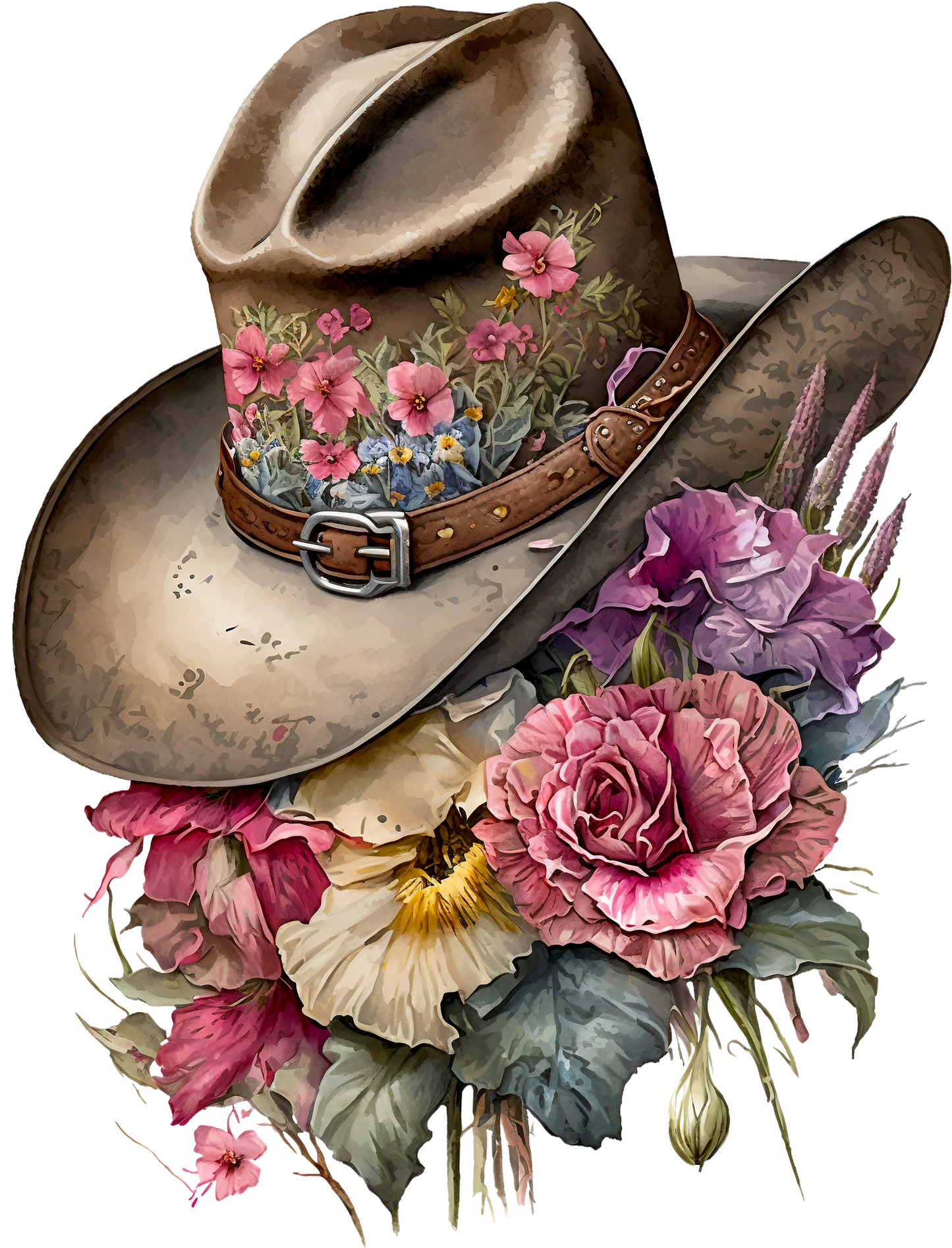 Cowgirl Hat w Flowers